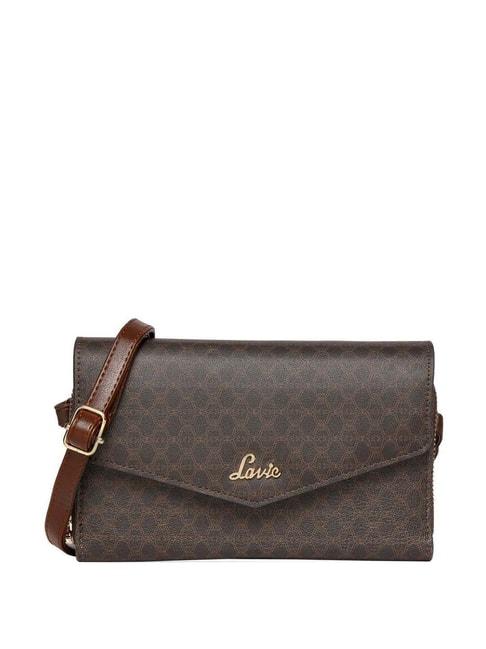lavie-sally-brown-printed-zip-around-wallet-for-women