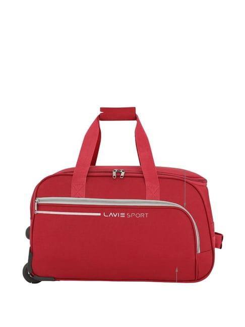 lavie sport galactic red large duffle trolley bag