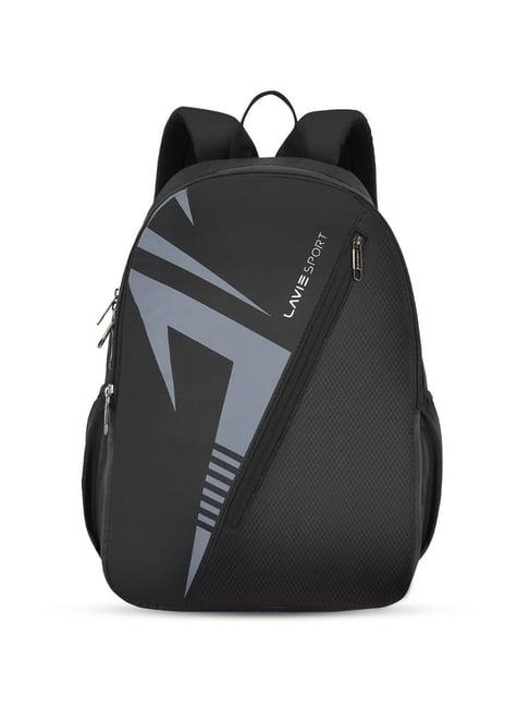 lavie sport tribal 37l college bag for boys & girls|backpack for men & women (black)
