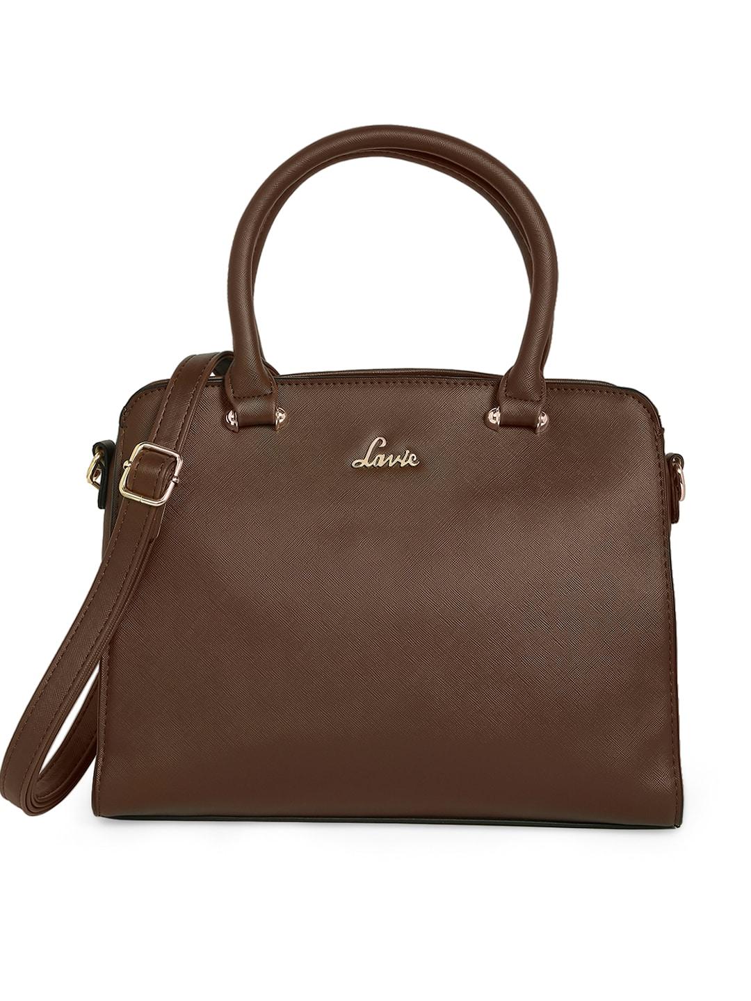 lavie ushawu women brown medium satchel bag