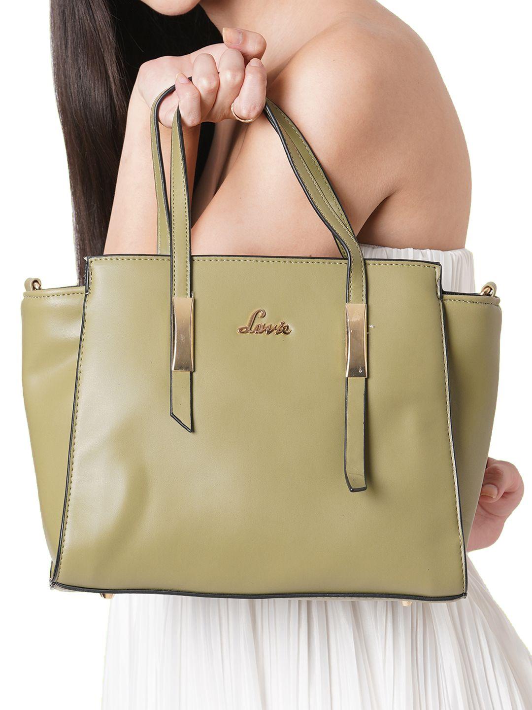 lavie amy women olive green medium satchel handbag