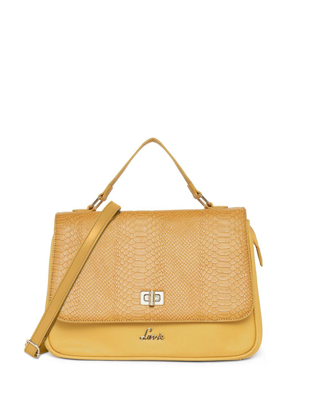 lavie animal textured structured handheld bag with detachable sling strap