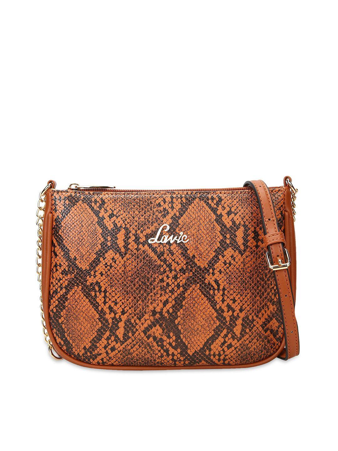 lavie animal textured structured sling bag