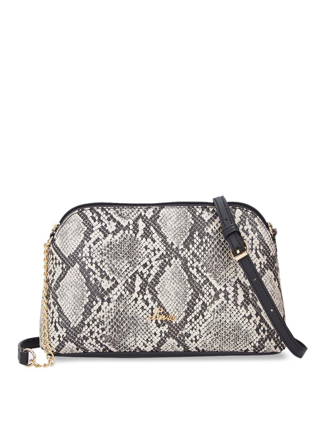 lavie animal textured structured sling bag