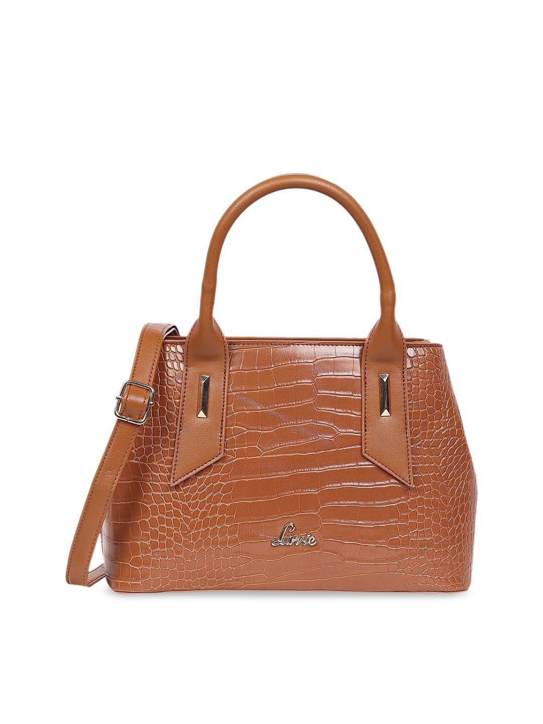 lavie brown animal textured structured shoulder bag