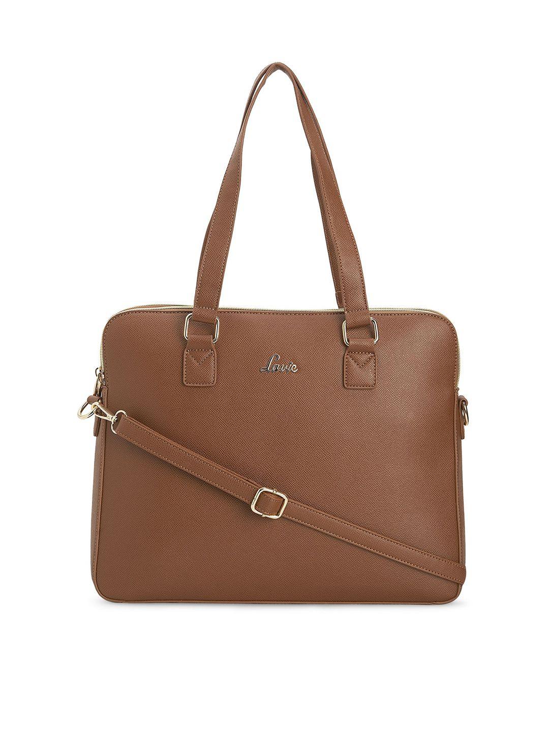 lavie brown structured shoulder bag