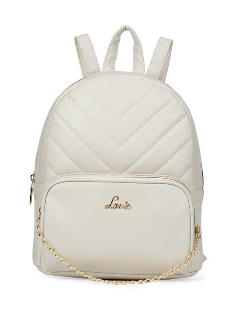 lavie chev beige quilted large backpack