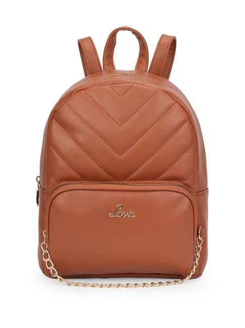 lavie chev tan quilted large backpack