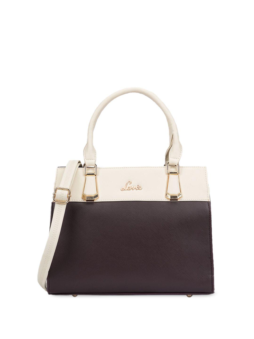 lavie colourblocked structured satchel