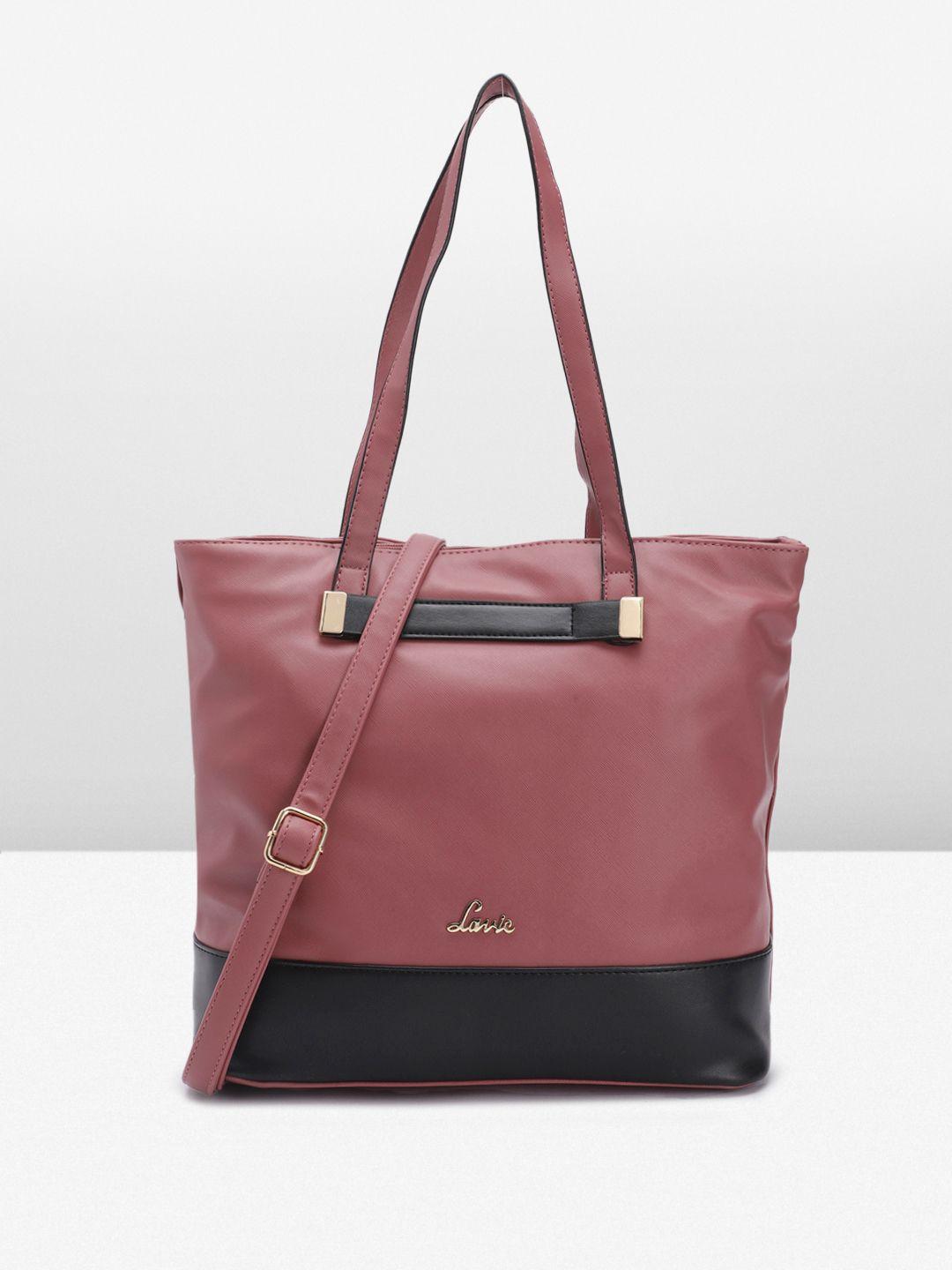 lavie colourblocked structured shoulder bag