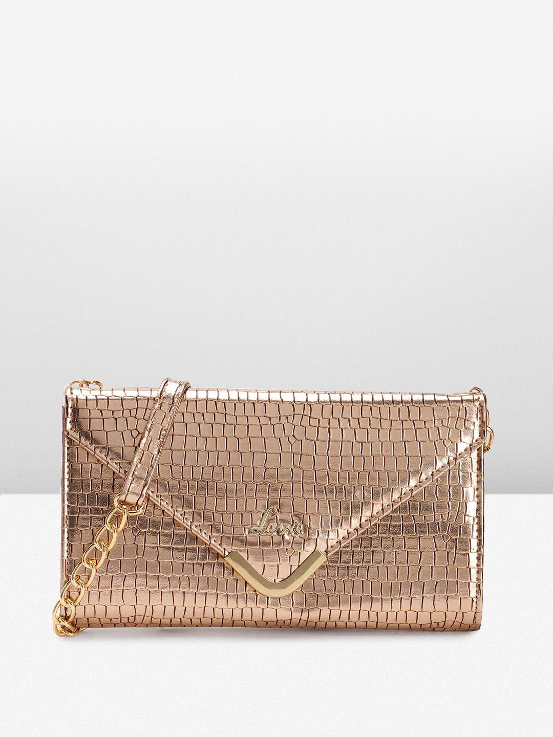 lavie crocodile textured structured party sling bag