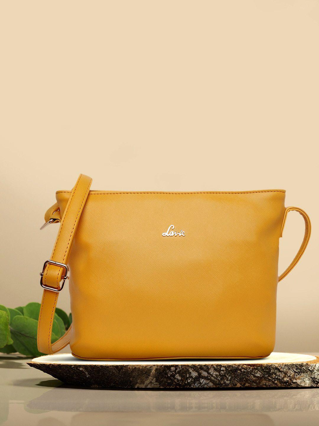 lavie denali horizontal yellow solid sling bag