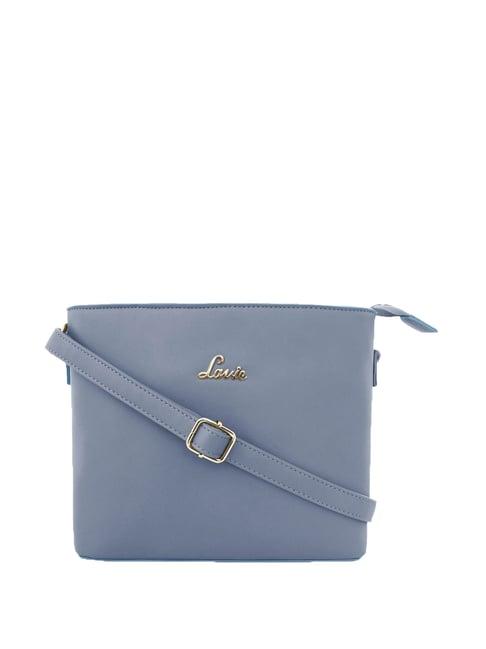 lavie denali powder blue solid sling handbag