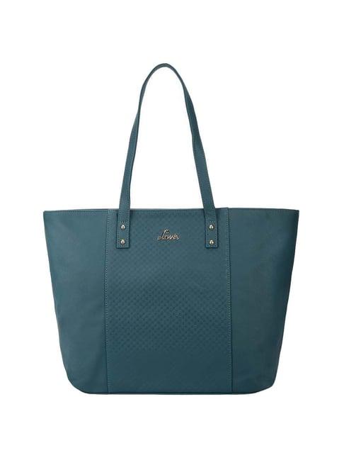 lavie emb nova teal textured large tote handbag