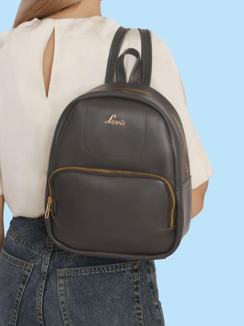 lavie grey pu medium backpack