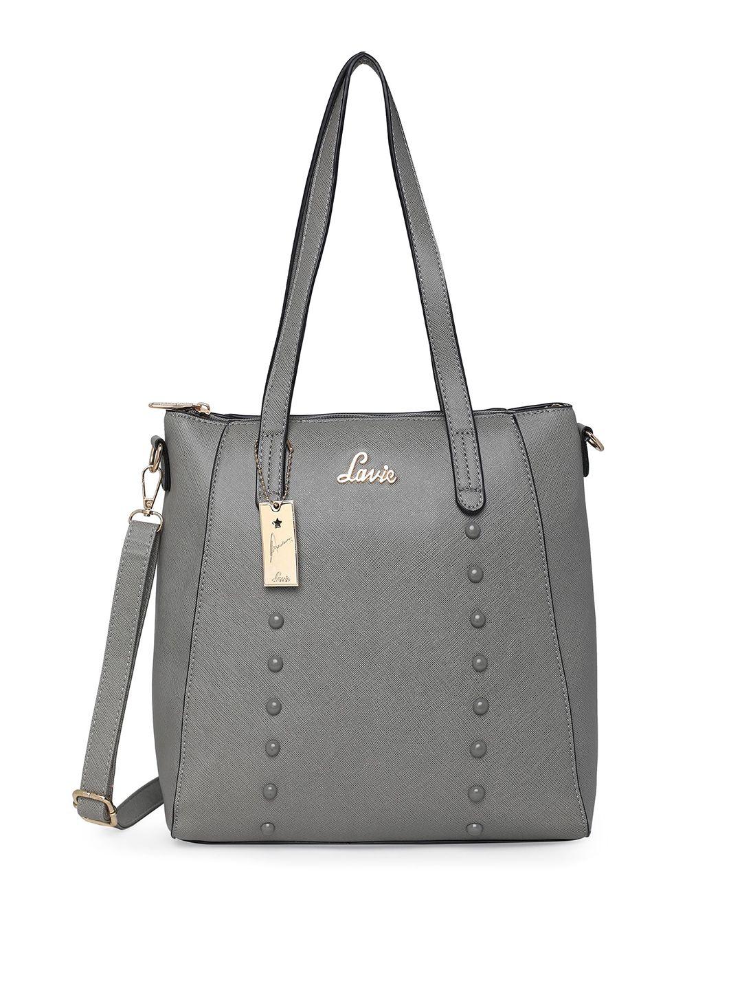 lavie grey solid shoulder bag