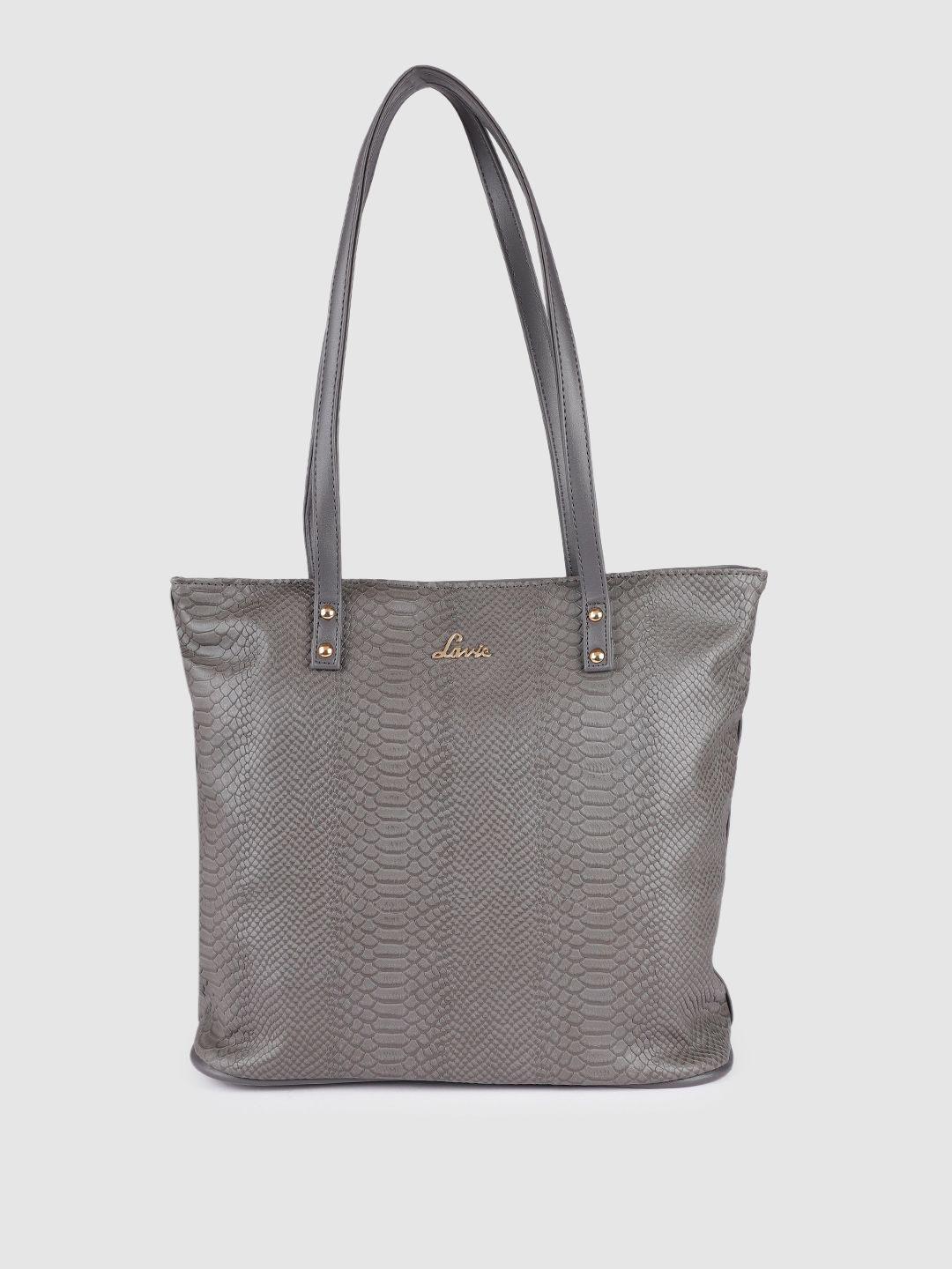 lavie grey textured structured shoulder bag