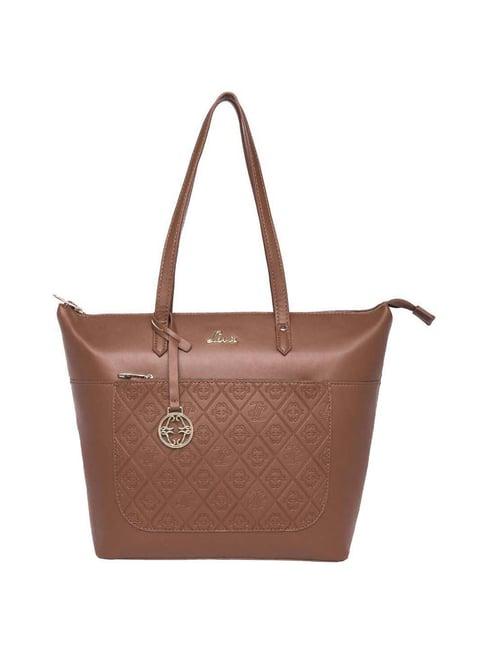 lavie lily tan textured medium tote handbag