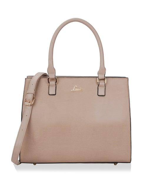 lavie liz shelly taupe textured medium satchel handbag