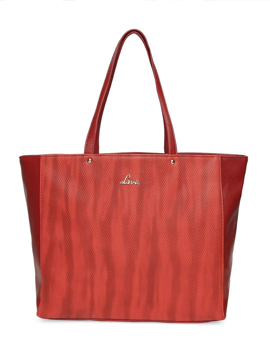 lavie malgana red textured structured shoulder bag