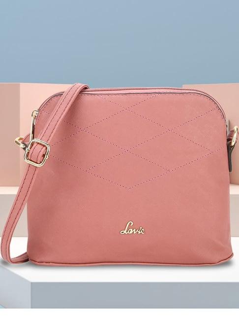 lavie marma plum solid medium sling handbag