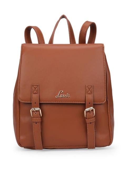 lavie oleo23 tan solid large backpack