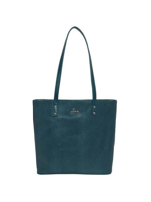 lavie pavo nov teal textured large tote handbag