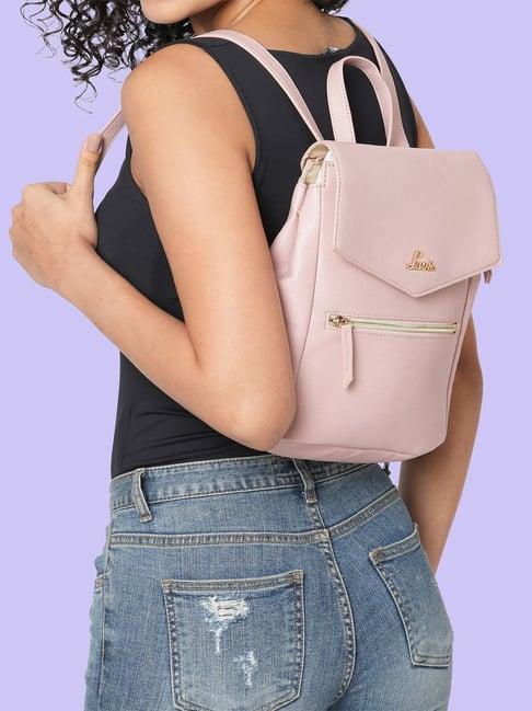 lavie pink leather medium backpack