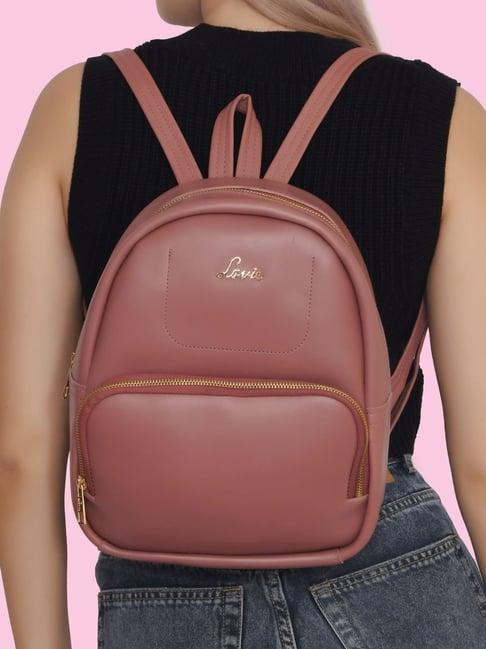 lavie pink pu medium backpack