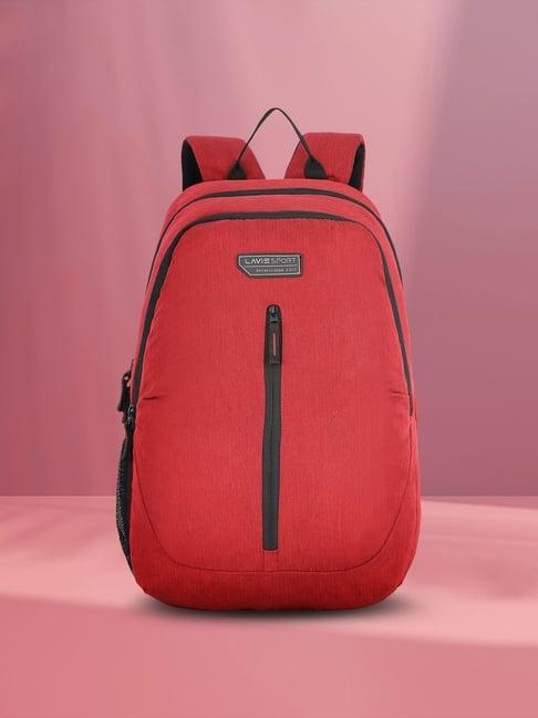 lavie red medium laptop backpack