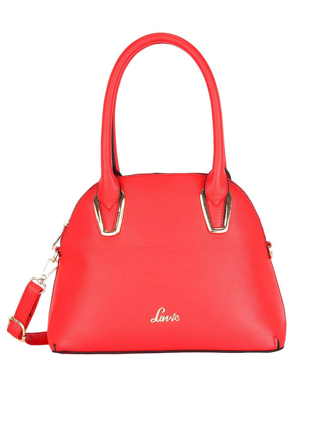 lavie red solid shoulder bag