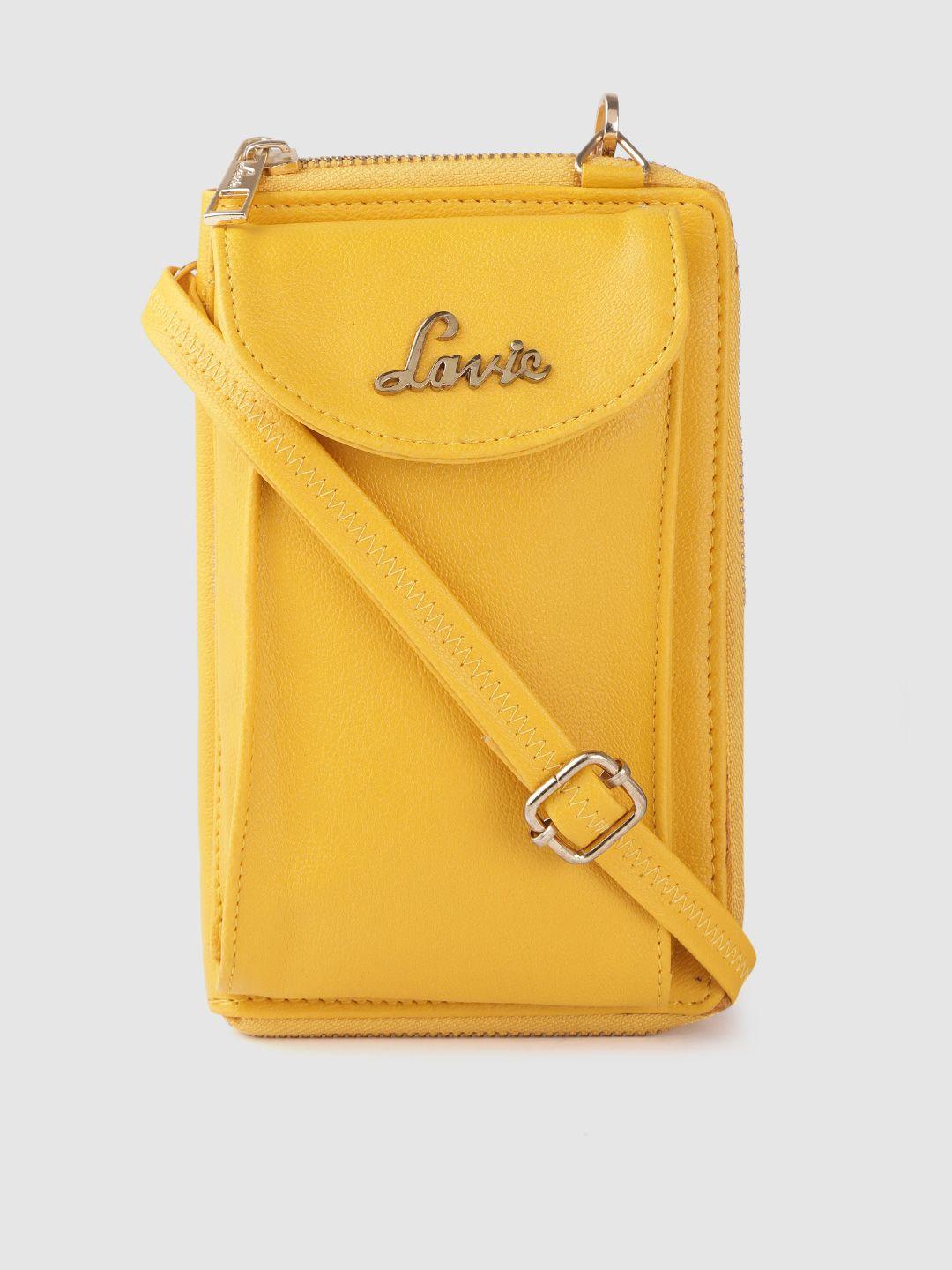 lavie slimo yellow multi utility sling bag