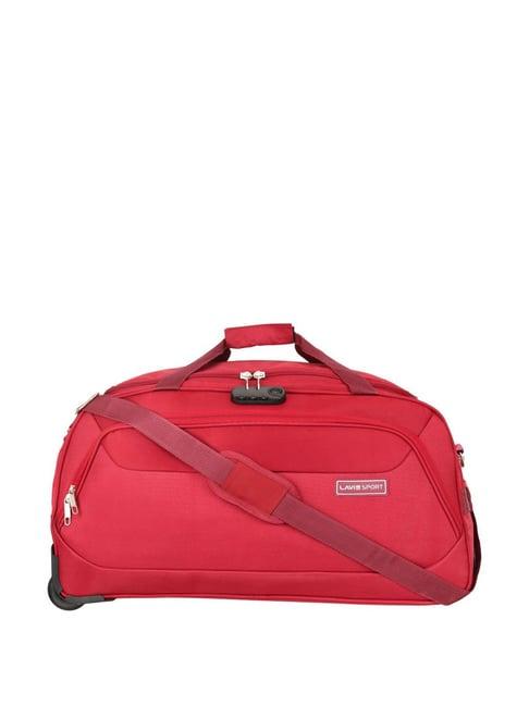 lavie sport 65 cms anti-theft sage wheel duffle bag  | duffle bag (maroon)