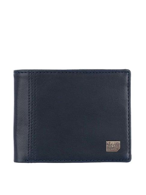lavie sport auditor classic navy solid casual bi- fold wallet for men