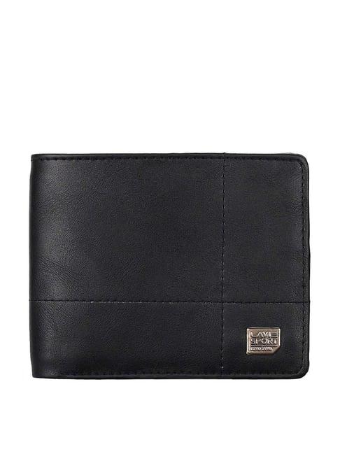 lavie sport black casual leather bi-fold wallet for men