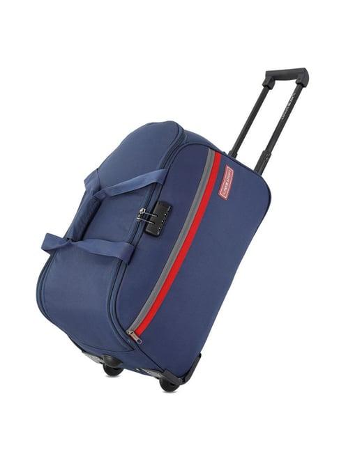 lavie sport cabin size 53 cms victor combi anti-theft wheel duffle bag (navy)