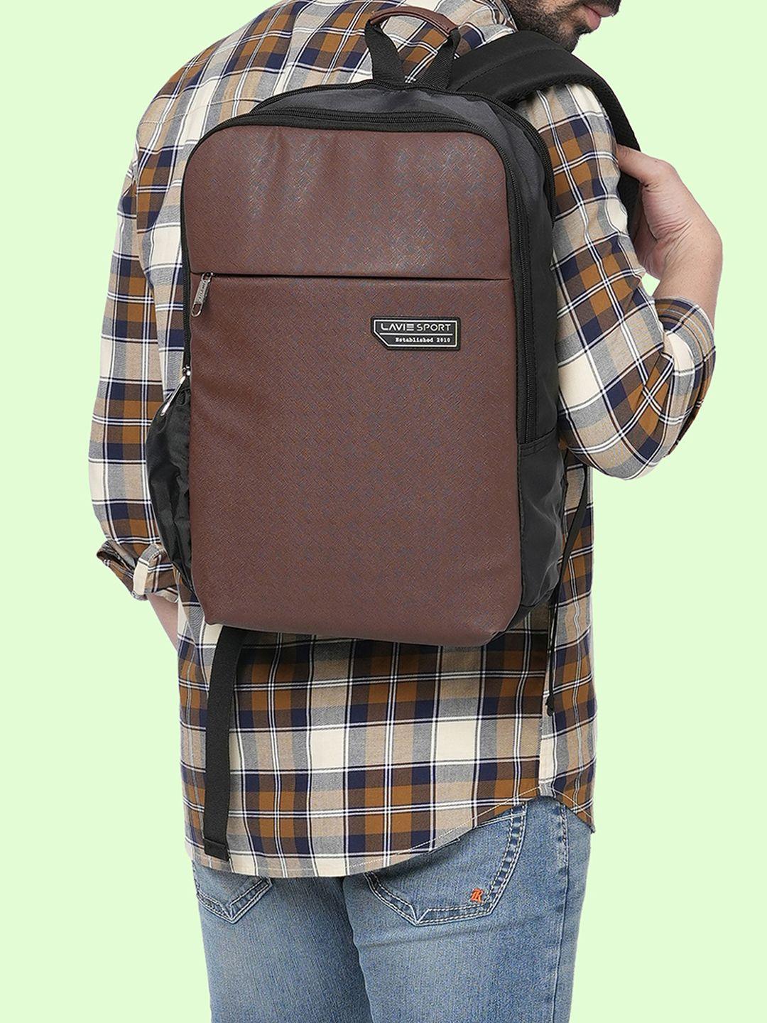 lavie sport chairman men brown 20l 15 inch laptop backpack
