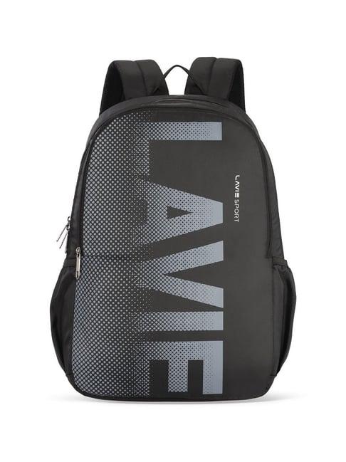 lavie sport hype-1 36 litres casual backpack | school college bag for boys & girls (black)