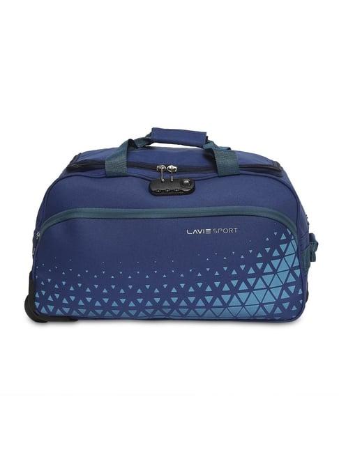 lavie sport navy printed duffle bag