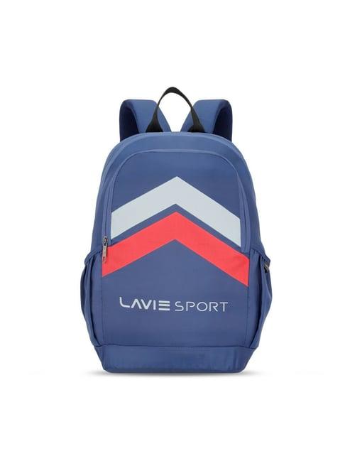 lavie sport navy printed laptop backpack