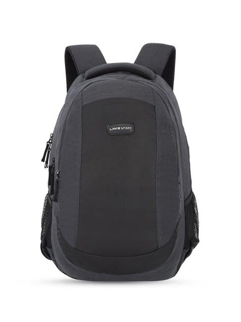 lavie sport pinnacle 34l laptop backpack for men & women | college bag for boys & girls (black)