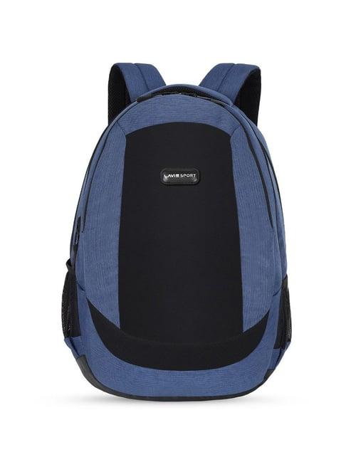 lavie sport pinnacle 34l laptop backpack for men & women | college bag for boys & girls (navy)