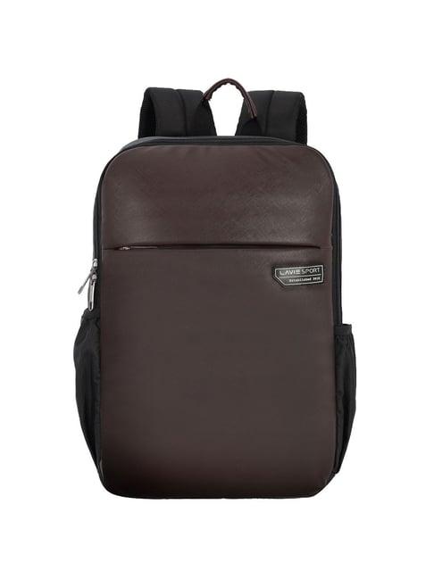 lavie sport premier 21l laptop backpack for men & women (brown)