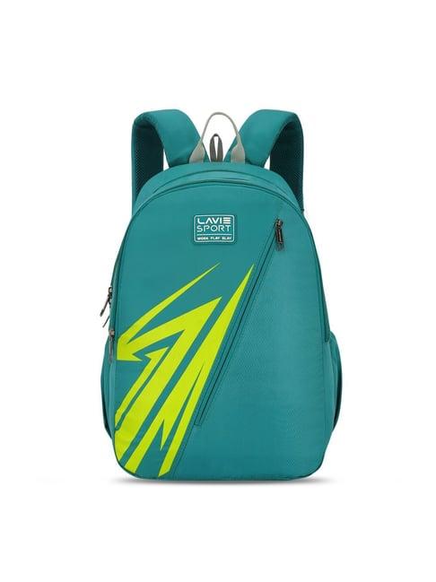 lavie sport teal printed laptop backpack