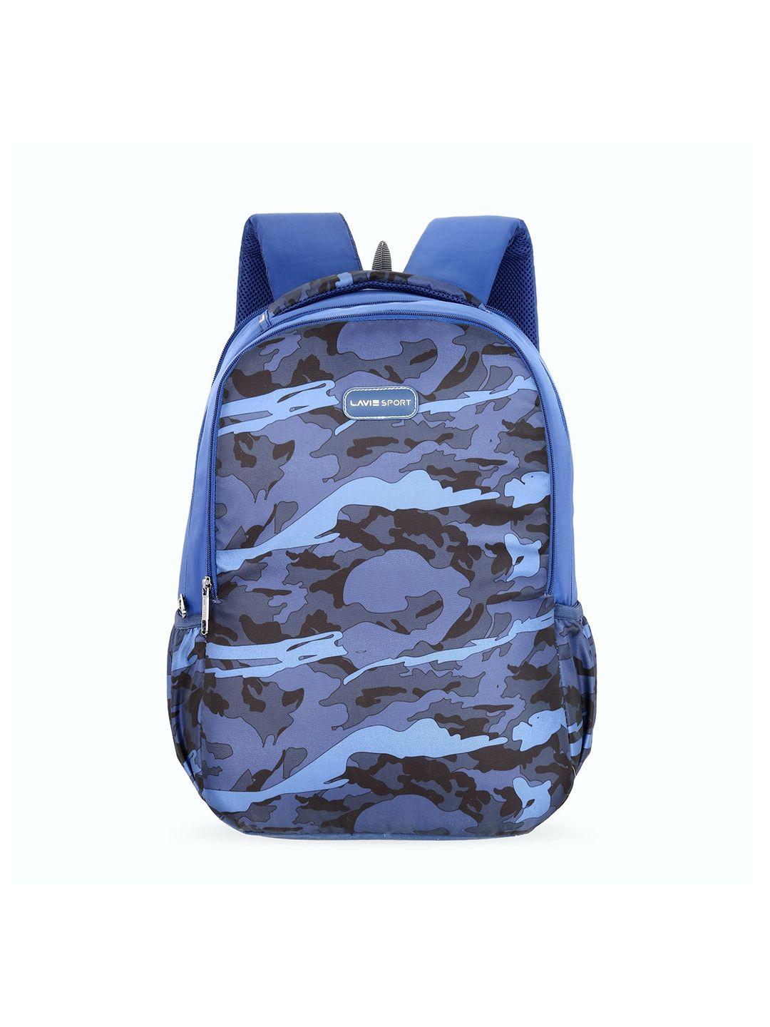 lavie sport unisex navy blue & black camouflage backpack