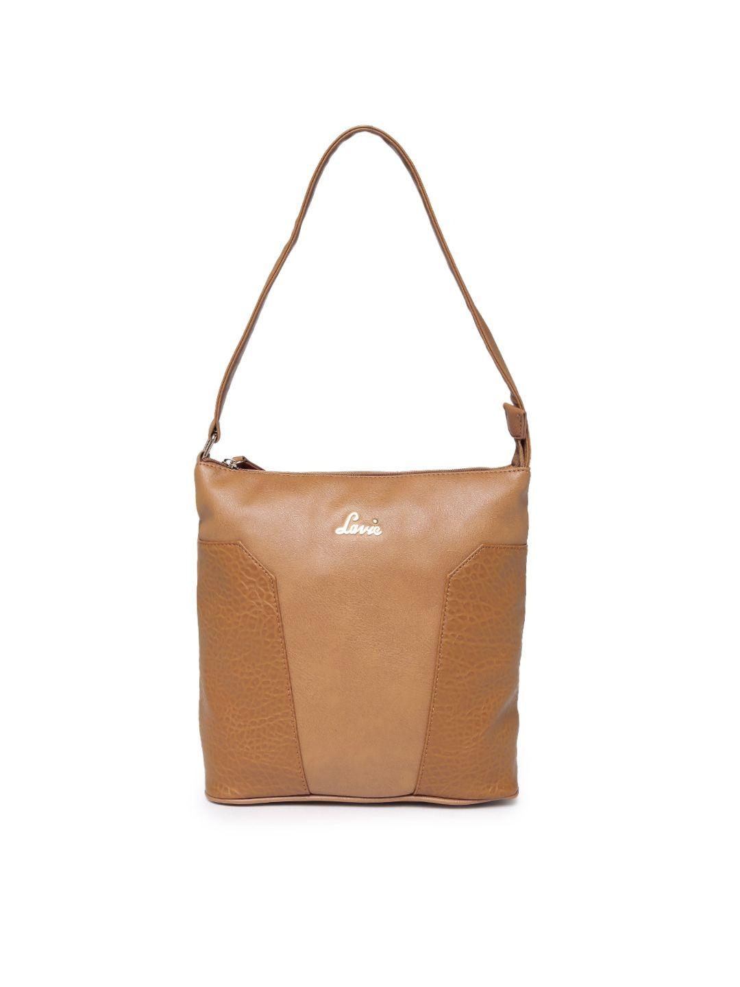 lavie tan brown textured hobo bag