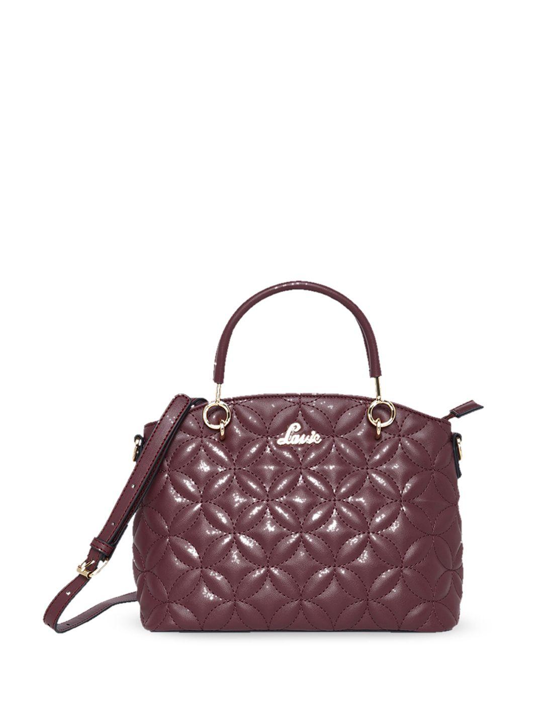 lavie textured structured satchel bag with quilted