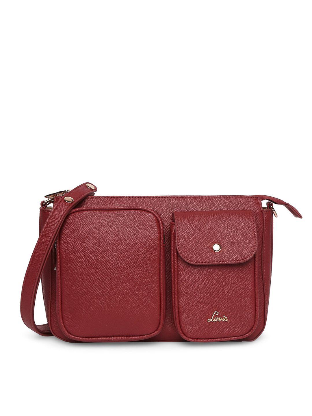 lavie textured synthetic leather sling bag