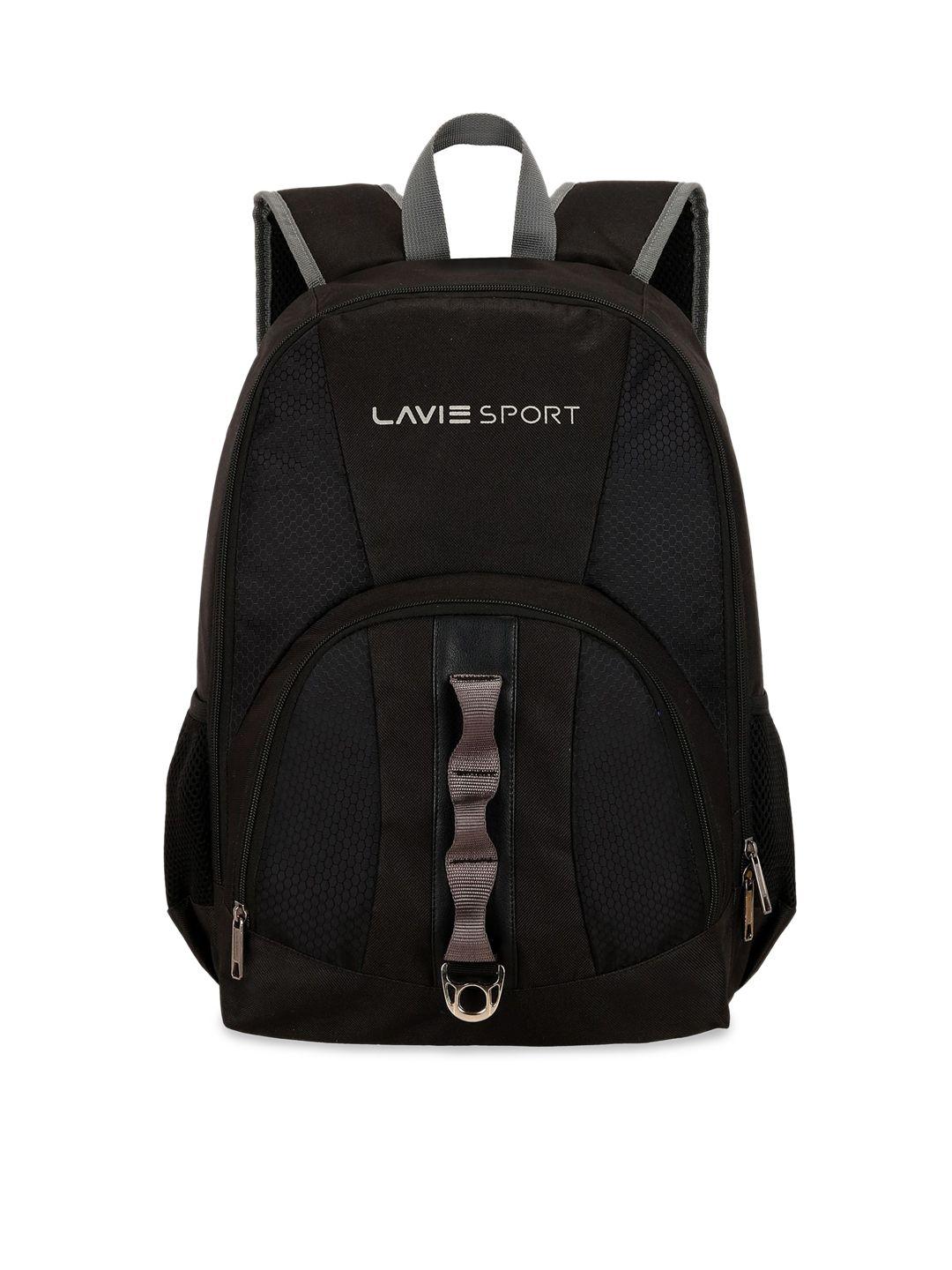 lavie unisex black solid backpack