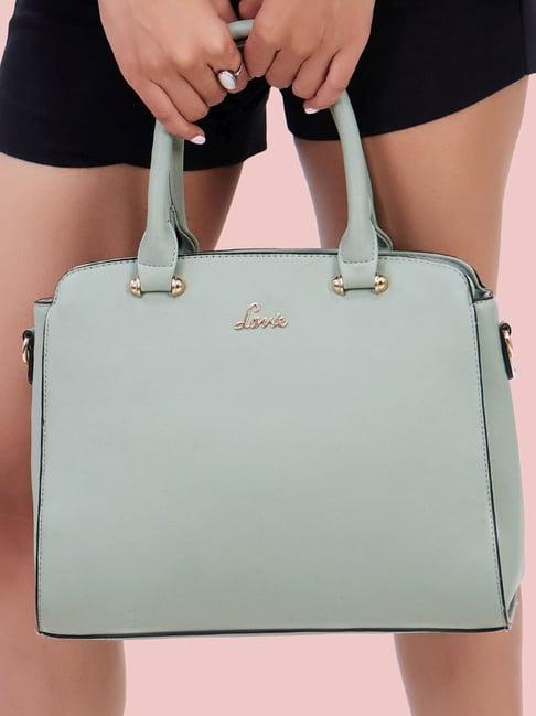 lavie ushawu mint green solid handbag